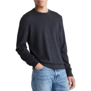 imageCalvin Klein Mens Extra Fine Merino Wool SweaterGunmetal Heather