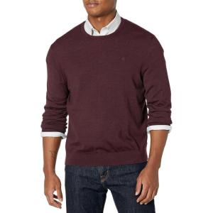 imageCalvin Klein Mens Extra Fine Merino Wool SweaterTawny Port Heather