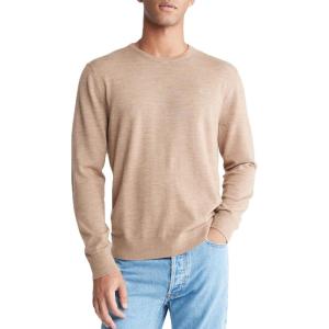 imageCalvin Klein Mens Extra Fine Merino Wool SweaterTigers Eye