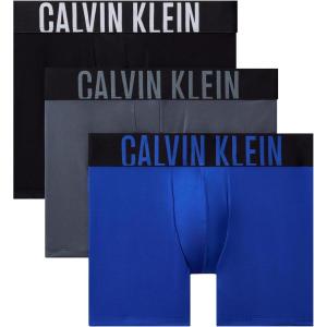 imageCalvin Klein Mens Intense Power 3Pack Boxer BriefBlack  Royalty  Turbulence