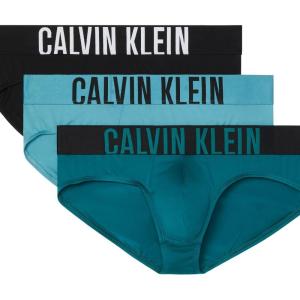 imageCalvin Klein Mens Intense Power 3Pack Hip BriefAqua Bar  Black  Brisk Blue