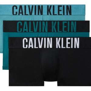imageCalvin Klein Mens Intense Power 3Pack Low Rise TrunkAqua Bar  Black  Brisk Blue