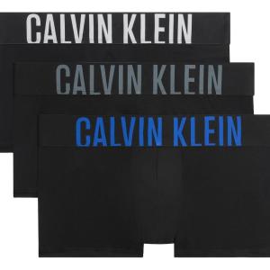 imageCalvin Klein Mens Intense Power 3Pack Low Rise TrunkBlack Bodies W White  Royalty  Turbulence Logos