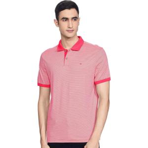 imageCalvin Klein Mens Jacquard Refined PoloPoinsettia Stripe