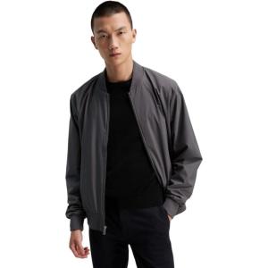 imageCalvin Klein Mens Matte Logo Zip Bomber JacketForged Iron