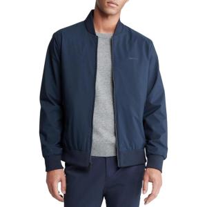 imageCalvin Klein Mens Matte Logo Zip Bomber JacketSky Captain