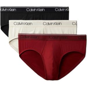 imageCalvin Klein Mens Micro Stretch 3Pack BriefBlack  Syrah  Cocoon