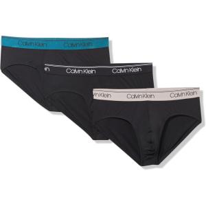 imageCalvin Klein Mens Micro Stretch 3Pack BriefBlack Bodies W Black  Ash  Mediterranea Wbs