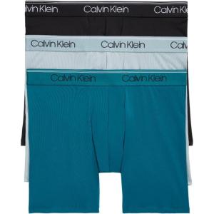 imageCalvin Klein Mens Micro Stretch 3pack Boxer BriefArona  Chesapeake Bay  Black