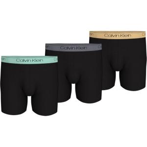 imageCalvin Klein Mens Micro Stretch 3pack Boxer BriefBlack Bodies W Beau Blue  Foggy Mauve  Saharah Sun Wbs