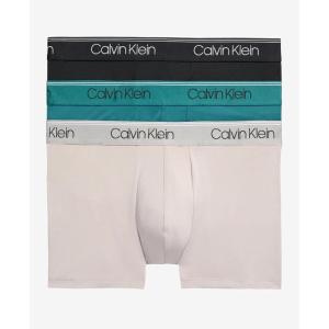 imageCalvin Klein Mens Micro Stretch 3pack Low Rise TrunkBlack  Ash  Mediterranea
