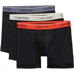 imageCalvin Klein Mens Micro Stretch 3pack Low Rise TrunkBlack Bodies W Asphalt Grey  Mudstone  Acid Orange