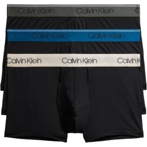 imageCalvin Klein Mens Micro Stretch 3pack Low Rise TrunkBlack Bodies W Olive  Tapioca  Legion Blue Wbs