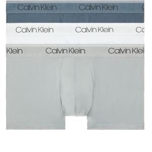 imageCalvin Klein Mens Micro Stretch 3pack Low Rise TrunkHemisphere Blue  Plein Air  Convoy