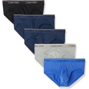 imageCalvin Klein Mens Micro Stretch 5Pack Hip Brief2 Blue Shadow  Black  Medium Grey  Cobalt
