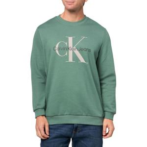 imageCalvin Klein Mens Monogram Logo Crewneck SweatshirtDark Forest