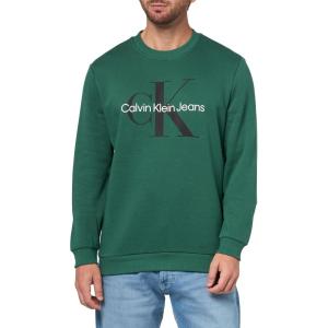 imageCalvin Klein Mens Monogram Logo Crewneck SweatshirtHunter Green