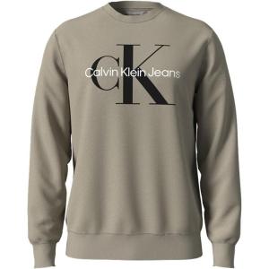 imageCalvin Klein Mens Monogram Logo Crewneck SweatshirtWhite Pepper