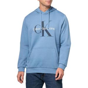 imageCalvin Klein Mens Monogram Logo HoodieCoronet Blue