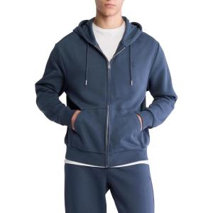 imageCalvin Klein Mens Relaxed Fit Archive Logo Fleece Full Zip HoodieInk