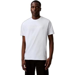 imageCalvin Klein Mens Relaxed Fit CK Logo Crewneck TShirtBrilliant White