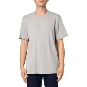 imageCalvin Klein Mens Relaxed Fit CK Logo Crewneck TShirtDrizzle