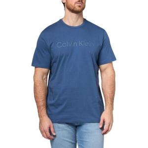 imageCalvin Klein Mens Relaxed Fit CK Logo Crewneck TShirtEnsign Blue