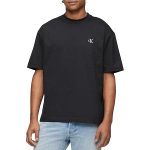 imageCalvin Klein Mens Relaxed Fit Monogram Logo Crewneck TShirtBlack Beauty