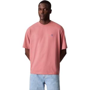 imageCalvin Klein Mens Relaxed Fit Monogram Logo Crewneck TShirtLight Mahogany