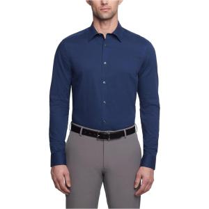 imageCalvin Klein Mens Slim Fit Non Iron Solid Dress Shirt  Amazon ExclusiveBlue Ocean