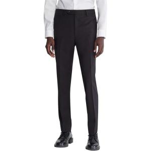 imageCalvin Klein Mens Slim Fit Stretch Dress Pants  WrinkleResistant Tailored FitBlack