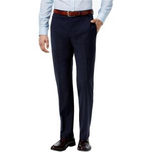imageCalvin Klein Mens Slim Fit Stretch Dress Pants  WrinkleResistant Tailored FitBlue Twill