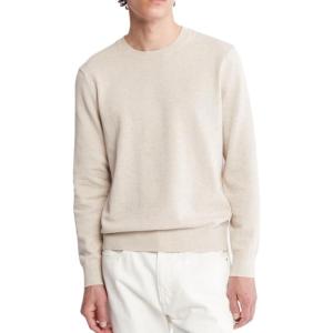 imageCalvin Klein Mens Smooth Cotton Crewneck SweaterCornstalk Heather