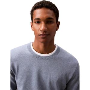 imageCalvin Klein Mens Smooth Cotton Crewneck SweaterTroposphere Heather