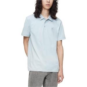 imageCalvin Klein Mens Smooth Cotton Monogram Logo Polo ShirtDove Blue