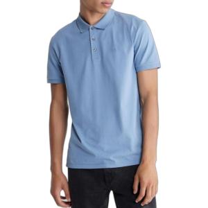 imageCalvin Klein Mens Smooth Cotton Monogram Logo Polo ShirtInfinity