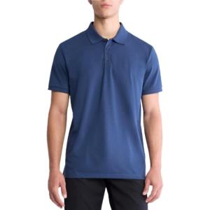 imageCalvin Klein Mens Smooth Cotton Monogram Logo Polo ShirtInsignia Blue