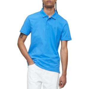 imageCalvin Klein Mens Smooth Cotton Monogram Logo Polo ShirtPalace Blue