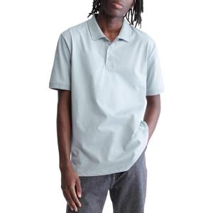 imageCalvin Klein Mens Smooth Cotton Monogram Logo Polo ShirtQuarry