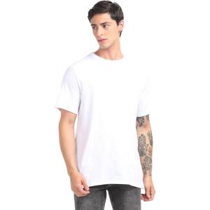 imageCalvin Klein Mens Smooth Cotton Solid Crewneck TShirtBrilliant White