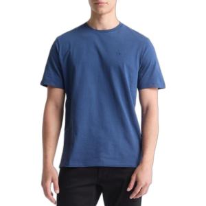 imageCalvin Klein Mens Smooth Cotton Solid Crewneck TShirtInsignia Blue