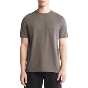 imageCalvin Klein Mens Smooth Cotton Solid Crewneck TShirtJuniper Mist