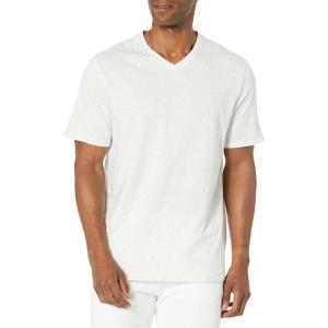 imageCalvin Klein Mens Smooth Cotton Solid VNeck TShirtLight Grey Heather