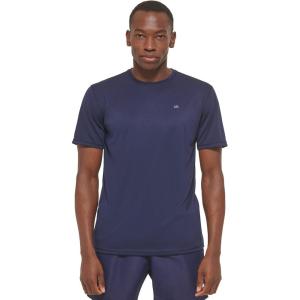 imageCalvin Klein Mens Standard Light Weight Quick Dry Short Sleeve 40 UPF Protection Active TopNavy