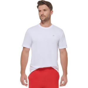 imageCalvin Klein Mens Standard Light Weight Quick Dry Short Sleeve 40 UPF Protection Active TopWhite
