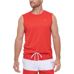 imageCalvin Klein Mens Standard UPF 40 Sleeveless Quick Dry Swim ShirtRed
