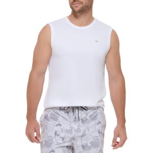 imageCalvin Klein Mens Standard UPF 40 Sleeveless Quick Dry Swim ShirtWhite