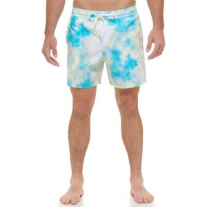 imageCalvin Klein Mens Standard Uv Protected Quick Dry Drawstring Patterned Swim TrunkAtlantis Watercolor