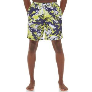 imageCalvin Klein Mens Standard Uv Protected Quick Dry Drawstring Patterned Swim TrunkCitrus Palm