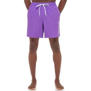 imageCalvin Klein Mens Standard Uv Protected Quick Dry Drawstring Patterned Swim TrunkPurple Logo